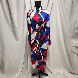 Lauren Ralph Lauren Geometric Shirt Dress – Size 4